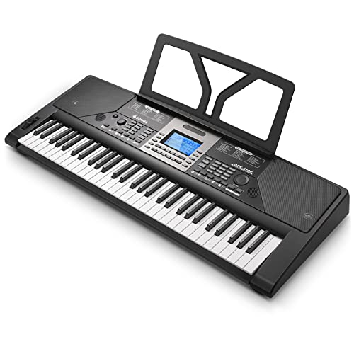 Donner Digital Keyboard DEP-610P – Tastiera Digitale Portatile Ideale per Principianti, con 61 Tasti Dinamici Sensibili al Tocco, Suoni Strumentali di Alta Qualità e Funzioni di Apprendimento, Nero