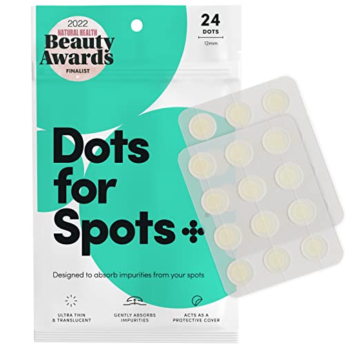 Dots for Spots Vincitore 2020*, Pimple Patch Originale, Dischetti per Assorbimento Brufoli da Acne, Cruelty Free, 1 Confezione (24 Pezzi)
