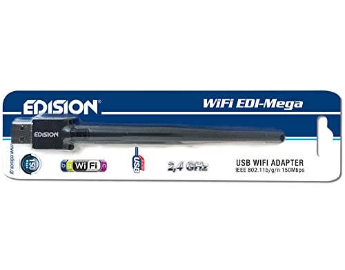 EDISION ADATTATORE USB WiFi DONGLE WiFi EDI-Mega ANTENNA 150 Mbps, ...