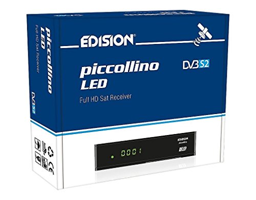 Edision piccollino LED Full HD SAT Receiver (DVB-S2, HDTV, HDMI, SCART, 2 x USB 2.0, Lan, lettore di schede)
