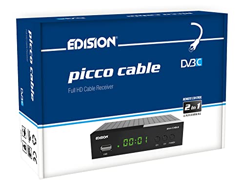 EDISION - Ricevitore Picco Cable Full HD, DVB-C, LAN, USB, HDMI, SC...