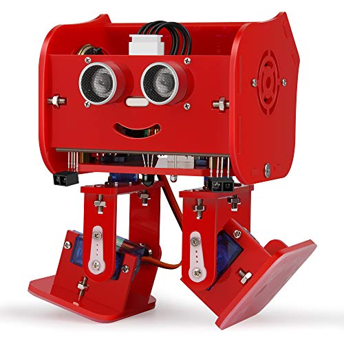ELEGOO Progetto Arduino Kit Robot Biped Arduino di Pinguino Bot con Tutorial di Assemblaggio, Kit STEM per Hobbisti, Giocattoli STEM per Bambini e Adulti (Rosso)
