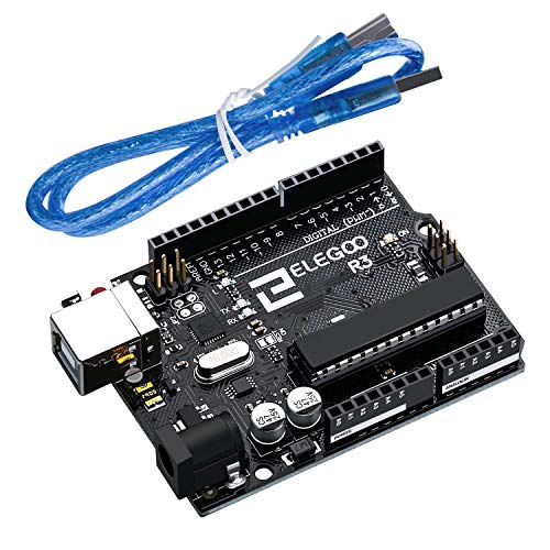 ELEGOO UNO R3 Board Scheda con Cavo USB Compatibile con i progetti IDE di Arduino Conforme alla direttiva RoHS