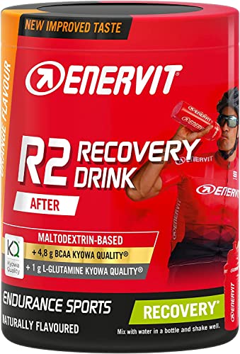 Enervit, R2 Recovery Drink, Integratore Gusto Arancia, Ideale per il Recupero Post Allenamenti Intensi, con Tiamina e Vitamina B6, Barattolo da 400 Grammi