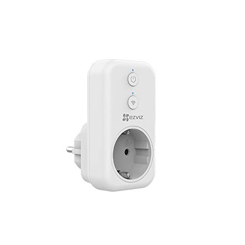 EZVIZ T31 Smart Plug Presa Intelligente Connettività Wi-Fi, Compatibile con Alexa, Google Home, con Controllo App, Timer, Indicatori di Luminosità Regolabile, 4000 W