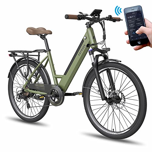 Fafrees Offizieller Shop F26 Pro Bici elettrica da 26 pollici con APP Bluetooth, E-Bike da città da 250W 36V 10Ah Batteria