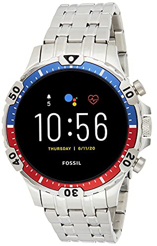 Fossil Smartwatch Touchscreen Connected Uomo con Cinturino in Acciaio Inossidabile FTW4040
