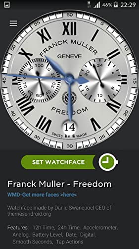 Franck Muller Freedom Watch Face Android wear wmwatch...