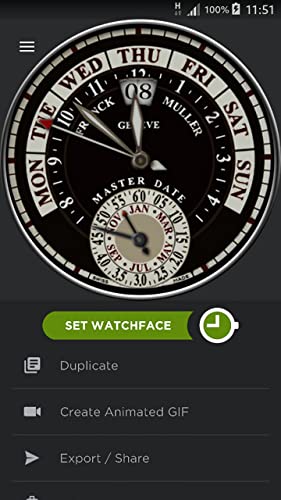 Franck Muller Master Date Watch Face Android Wear wmwatch...