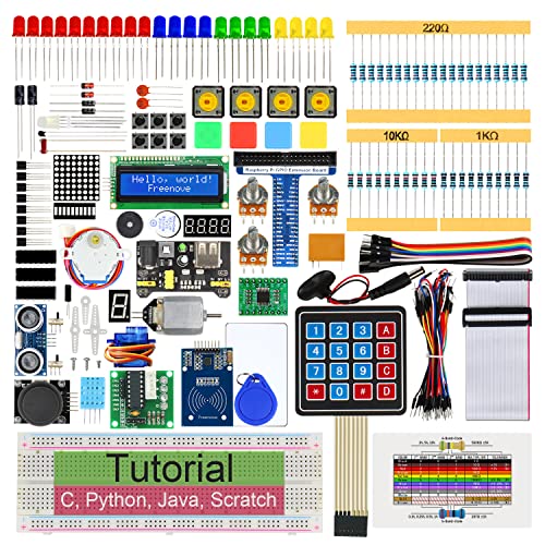 Freenove RFID Starter Kit for Raspberry Pi 4 B 3 B+ 400, 541-Page Detailed Tutorial, Python C Java Scratch Code, 204 Items, 97 Projects