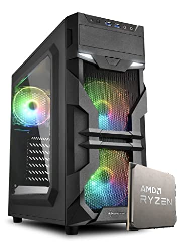 Gaming PC AMD RYZEN 5 5600G 4,2Ghz - RX VEGA - RAM 16GB DDR4 3000Mhz - SSD 480GB - Windows 10 Professional VERDE
