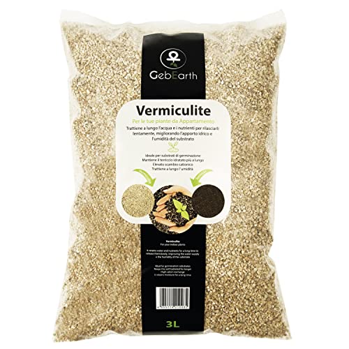 GebEarth - Vermiculite Espansa Fine, substrato ideale per la germin...