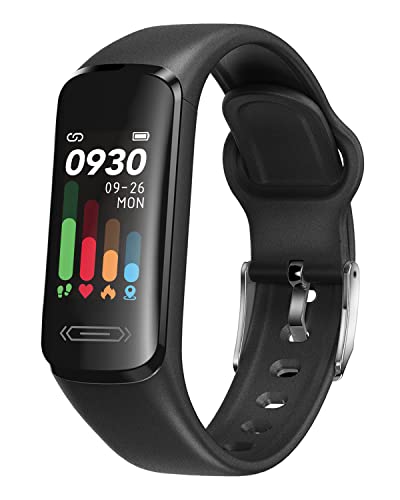HUAKUA Orologio Fitness Donn Uomo Smartwatch Contapassi Smartband Cardiofrequenzimetro da Polso Orologio Sportivo Fitness Tracker Pedometro Cronometro Impermeabile IP68 Andorid iOS Compatibile