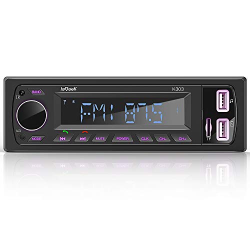 ieGeek Autoradio Bluetooth Vivavoce 60Wx4 Radio RDS Stereo FM AM, L...