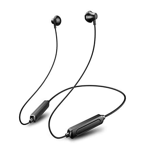 iTauyees Cuffie Bluetooth Sport, Auricolare in-Ear Bluetooth 5.0 con Stereo HiFi, Cuffie Magnetica Impermeabile con Microfono, per Samsung Huawei (Nero)