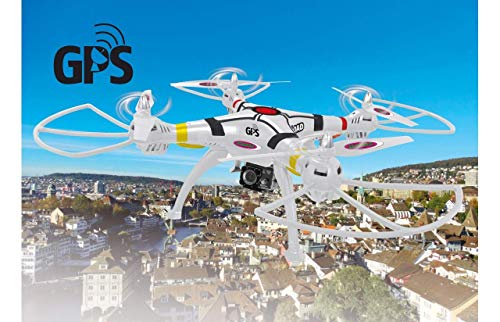Jamara 422026 Drone con GPS, Bianco