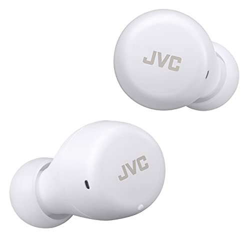 JVC Cuffie Bluetooth Gumy Mini, Auricolari Bluetooth piccole, leggere, Bluetooth 5.1, Resistenti all acqua (IPX4), Batteria a lunga durata (fino a 15 ore) - HA-Z55T-W (Bianco)