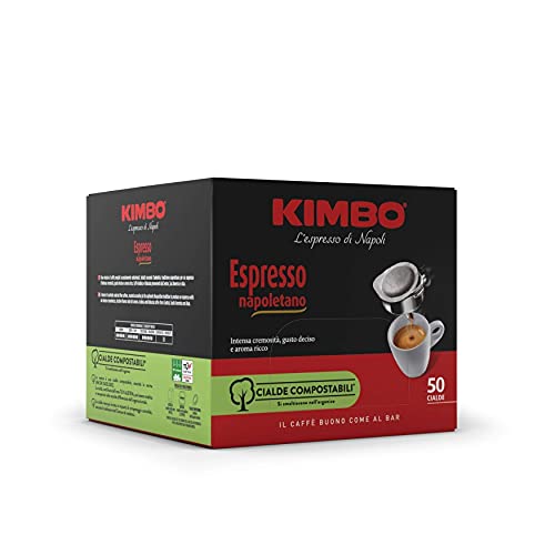 Kimbo Cialde Caffè Compostabili ESE Espresso Napoletano, 18 Pacchi da 50 Cialde (Totale 900 Cialde).