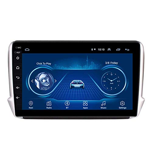 KLL Android 9.1 Auto Radio Satellitari 9 Pollici di Lettore Multimediale per Peugeot(2008 208) 2014-2018 Autoradio con WiFi Bluetooth FM AM Controllo del Volante(Quad CoreWiFi 1+16G)