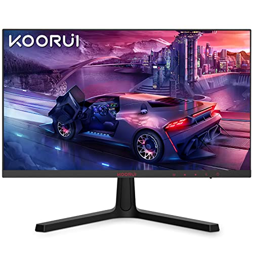 KOORUI Gaming Monitor 24  Full HD VA 165Hz 1ms, 1920x1080, DCI-P3 85%, G-Sync Compatible e AMD FreeSync, HDMI 1.4 X2 , Display Port 1.2, Uscita Audio, Flicker Safe, 24E4