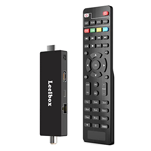 Leelbox Decoder DVB-T2 Ricevitore Digitale Terrestre Mini Stick Invisibile la TV HDMI HD1080P H.265 HEVC Main 10 Bit, Supporto Dolby Audio e Multimedia USB PVR [Include un Telecomando 2in1]