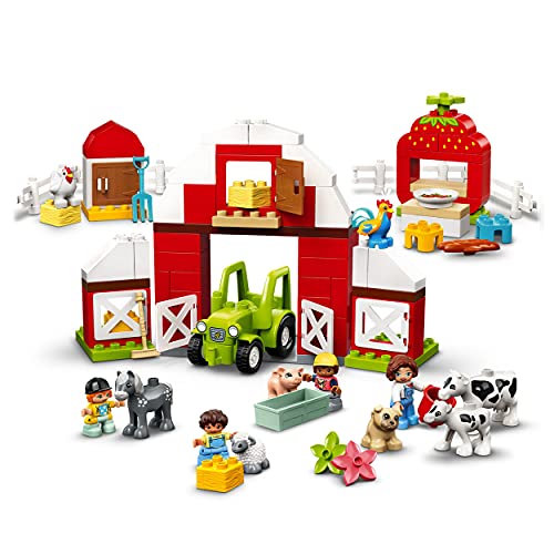 LEGO 10952 DUPLO Town Fattoria con Fienile, Trattore e Animali, Gio...
