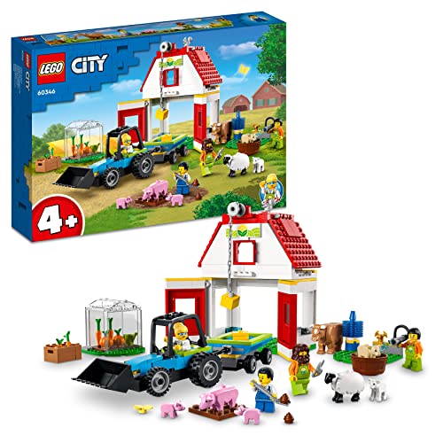 LEGO 60346 City il Fienile e Animali da Fattoria, Set con Trattore Giocattolo, Idea Regalo Educativa, Giochi per Bambini dai 4 Anni in su