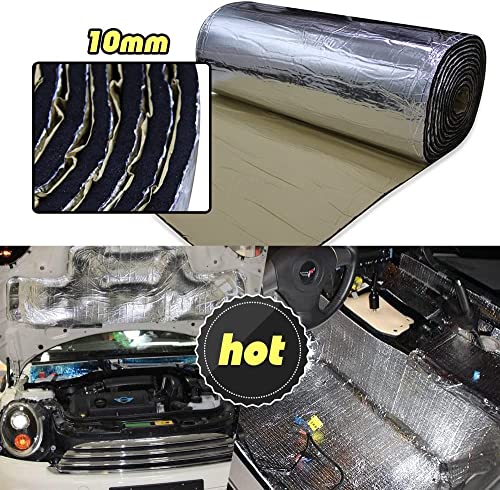 Lingda 10�mm Heat Shield Thermal Sound Deadener tappetino auto controllo acustico a prova di isolamento acustico Dampening Moistureproof impermeabile