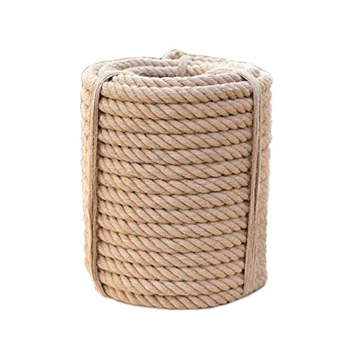 LXM corda di iuta naturale spessa corda di canapa per nautica, paesaggistica, ringhiere, amaca, decorazione domestica (colore : 40m, dimensioni: 30mm)