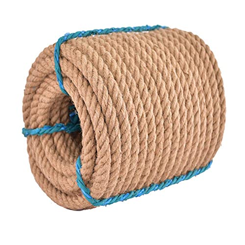 LXM corda di iuta naturale, spessore 30 mm, corda di canapa massiccia treccia di juta, per artigianato, arrampicata, ancora, amaca, nautico gatto tiragraffi (colore : 25 m, dimensioni: 30 mm)