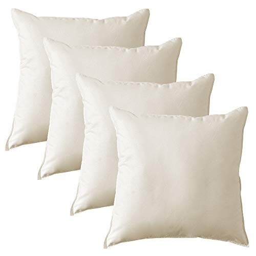 MACK - Set di cuscini di base con imbottitura in piuma | cuscino di piuma per un sonno ristoratore | 40x40 cm - set da 4