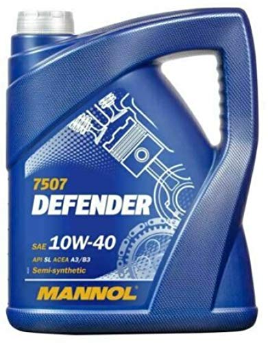MANNOL Defender 10W40 A3 B3 - Olio per motore semi sintetico, 5 litri