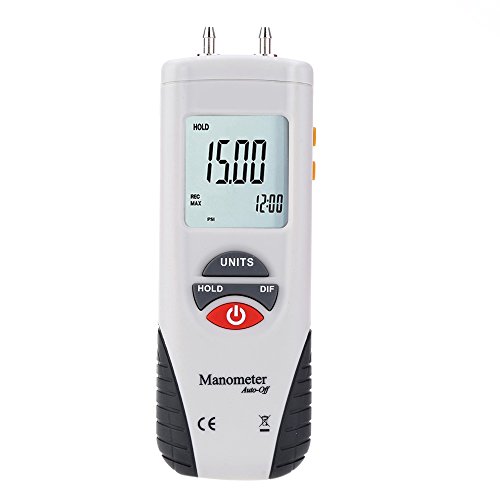 Mengshen Manometro digitale, Professionale Misuratore della pressione atmosferica digitale& Manometro differenziale - ± 13,79kPa   ± 2 psi, M1890