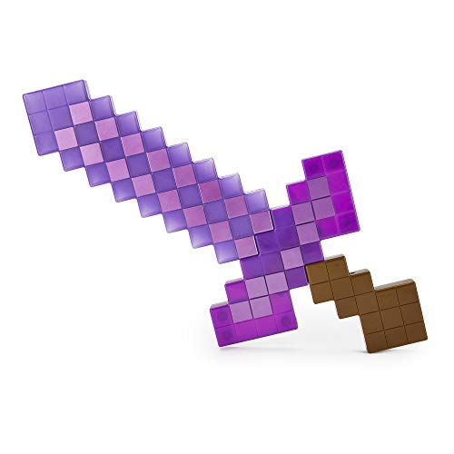 Minecraft- Spada Incantata di Diamante a Grandezza Naturale, Giocattolo per Bambini 6+ Anni, GDL21
