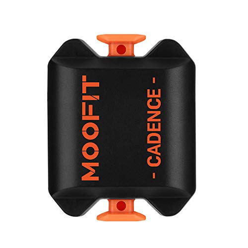 moofit CS8 Sensore di Velocità Cadenza, Sensore di Velocità | Distanza | Cadenza Wireless Bluetooth e ANT+ con Tecnologia a Bassa Energia Impermeabile IP67, Arancione