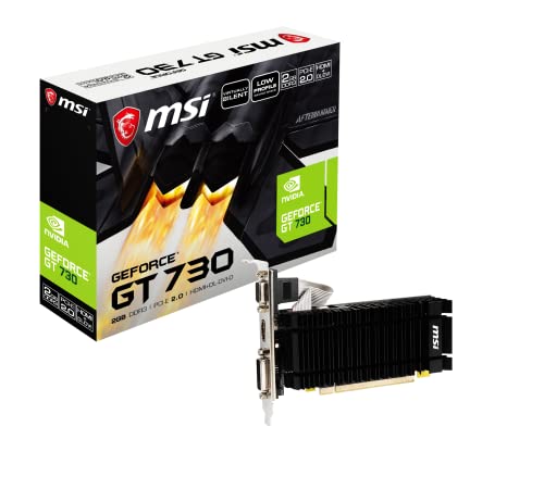MSI NVIDIA GeForceGT 730 - Scheda grafica, 2 GB, GDDR3, PCI-E 2.0, HDMI+DL-DVI-D