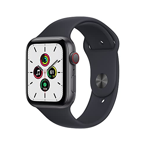 2021 Apple Watch SE (GPS + Cellular) Cassa 44 mm in alluminio grigio siderale con Cinturino Sport color mezzanotte - Regular