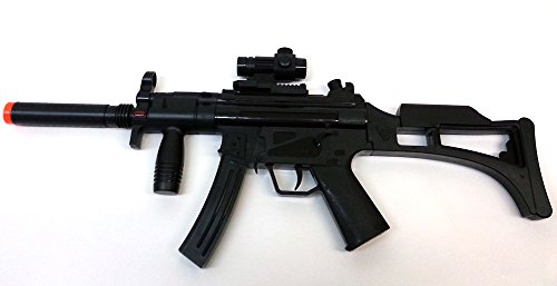 Brigamo, mitragliatrice-giocattolo elettrica MP5, modello: 08010, inclusii rumori degli spari (versione in lingua tedesca)