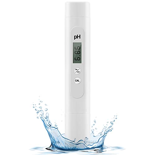 Nekano Misuratore di pH acqua Tester PH digitale Dimensioni tascabili ad alta precisione ±0,1 pH con intervallo di misurazione 0-14 PH