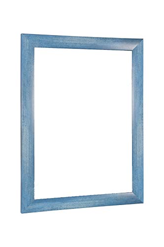 NiRa-Top Cornice portafoto in Legno 36 x 49 cm - Azzurro Sfocato - | con Vetro Acrilico | Cornice per Foto | Cornici per Poster | 26 Colori | Tutte Le Taglie