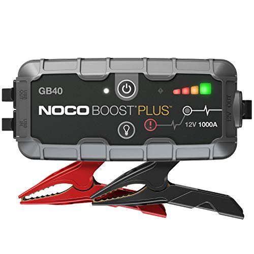 NOCO Boost Plus GB40, Avviamento di Emergenza Portatile 1000A 12V UltraSafe, Avviatore Booster al Litio Professionale e Cavi Batteria Auto per Motori Benzina fino a 6L e Motori Diesel fino a 3L