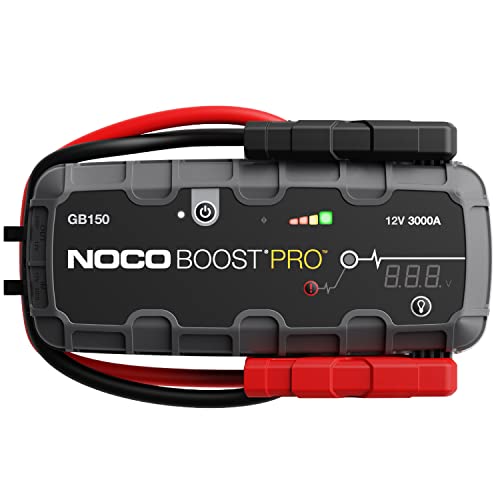NOCO Boost Pro GB150, Avviamento di Emergenza Portatile 3000A 12V UltraSafe, Avviatore Booster al Litio Professionale e Cavi Batteria Auto per Motori Benzina fino a 9L e Motori Diesel fino a 7L