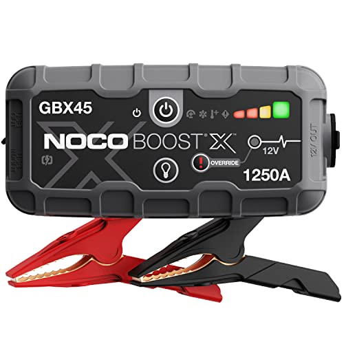 NOCO Boost X GBX45, Avviamento di Emergenza Portatile 1250A 12V UltraSafe, Booster al Litio Professionale, Cavi Batteria Auto e Powerbank per Motori Benzina fino a 6.5L e Motori Diesel fino a 4.0L