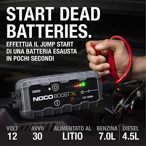 NOCO Boost XL GB50, Avviamento di Emergenza Portatile 1500A 12V Ult...