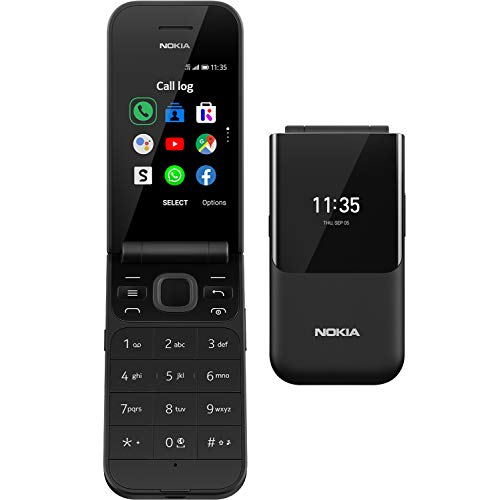 Nokia 2720 Telefono Cellulare 4G Dual Sim, Display 2.8  a Colori, 4GB, Tasti Grandi, Tasto SOS, Bluetooth, Whatsapp, Fotocamera, Nero, Italia