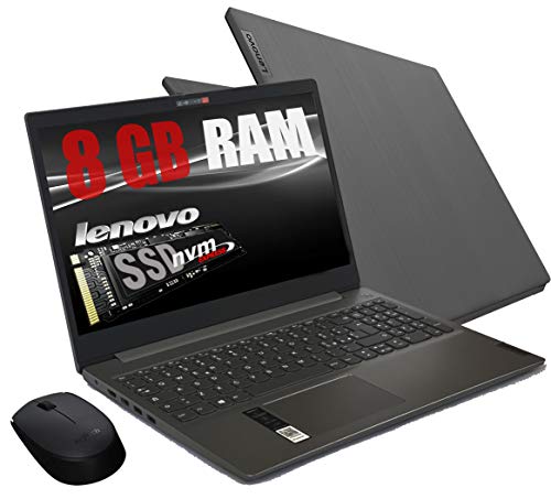 Notebook Lenovo Grey Ram 8 Gb DDR4 SSD M.2 PCi da 256Gb cpu Amd A4 3020 New Gen.  Display Hd da 15,6 pollici  Open Office 2019   web cam, 3usb hdmi bt Windows 10 Pro  Pronto All uso+ Mouse Wifi