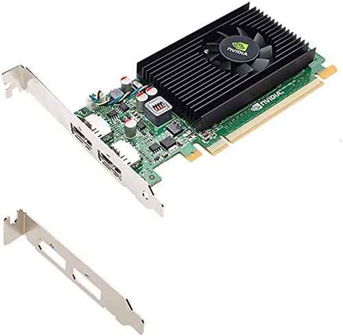 NVIDIA NVS 310 Quadro 1 GB DDR3 2x DisplayPortGraphics Card con staffe ad alto profilo