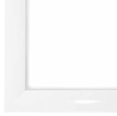 OGK - Cornice portafoto in legno 36 x 49 cm, colore bianco lucido, per foto, poster, puzzle, galleria, cornice