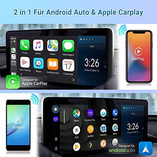 OTTOCAST Wireless CarPlay Adattatore Android Auto 2 in 1 senza fili...