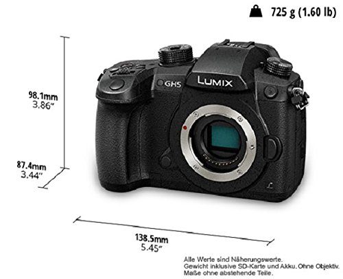 Panasonic Lumix DC-GH5 Fotocamera Digitale Mirrorless, 20.3 MP, Sen...